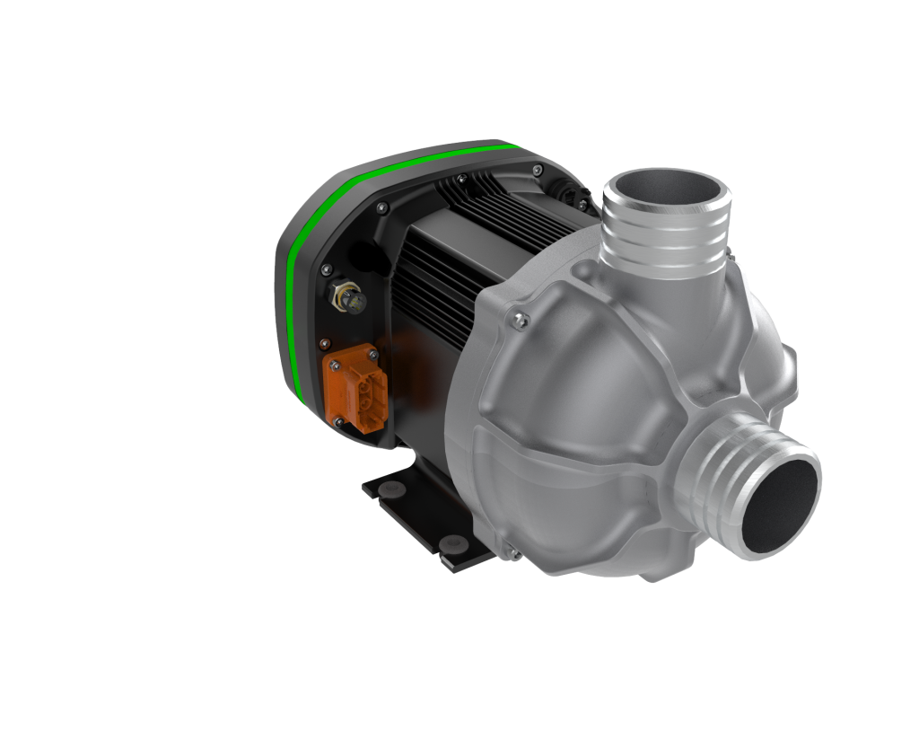 High voltage coolant pump for mobile vehicles
